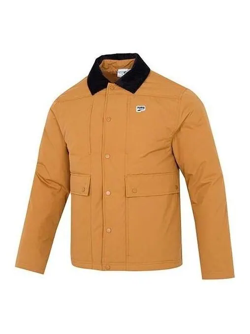 Куртка downtown padded jacket 'brown' Puma — изображение 1 из 4, коричневый/черный