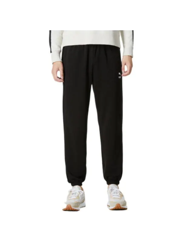 Брюки classics small logo sweatpants 'black' Puma — изображение 3 из 4, черный