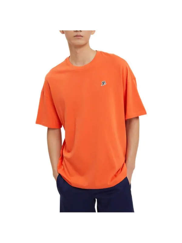 Футболка logo t-shirt 'orange' Puma — изображение 3 из 4, оранжевый/черный