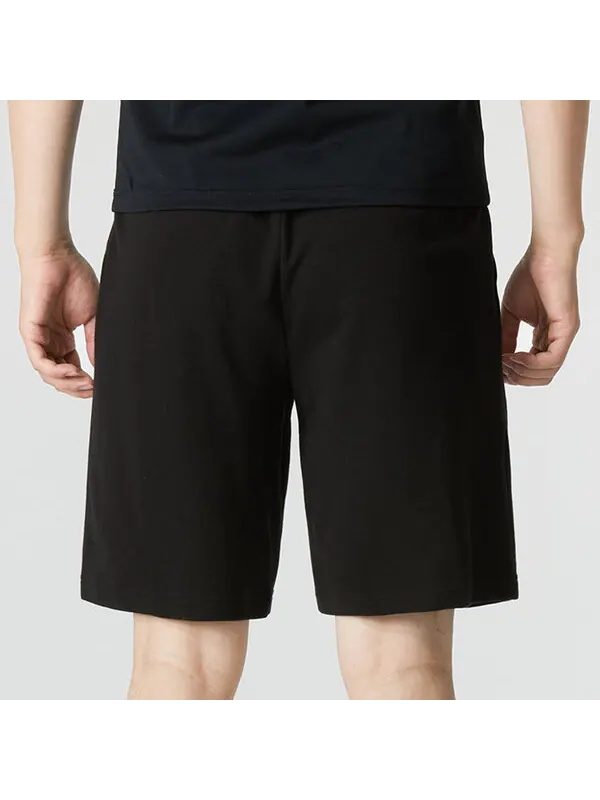 Шорты logo nature shorts 'black' Puma — изображение 4 из 4, черный/желтый
