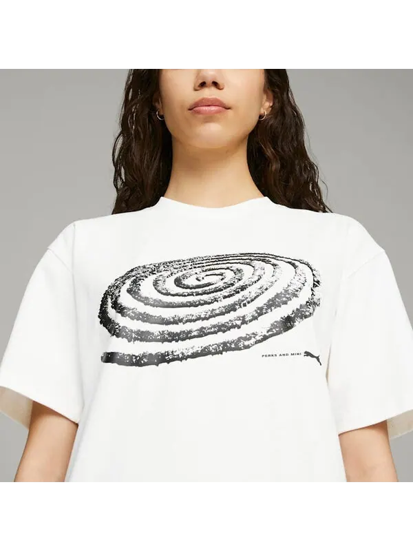 Футболка x perks and mini graphic t-shirt 'white' Puma — изображение 4 из 4