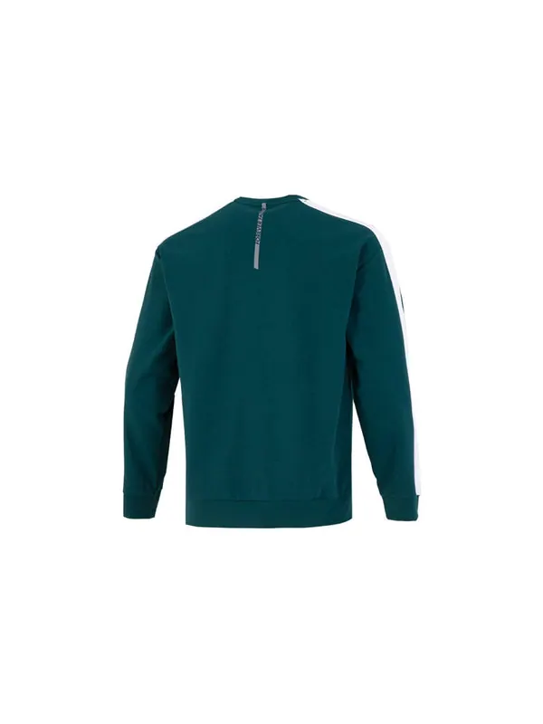 Свитер suit crew neck logo sweatshirt 'green' Puma — изображение 2 из 4, зеленый/белый