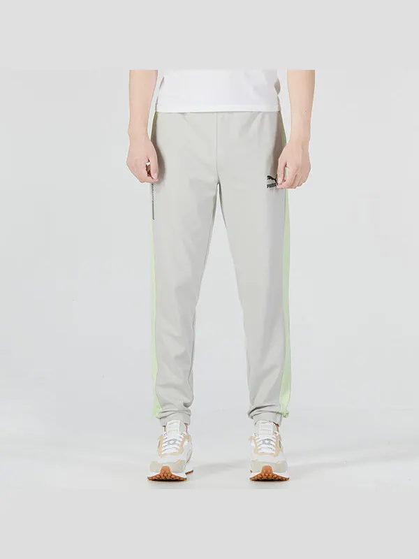 Брюки suit jogger 'grey' Puma — изображение 3 из 4, серый/зеленый