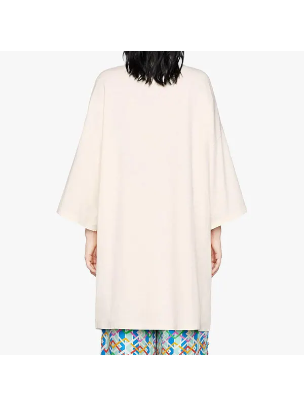 Футболка Gucci Large Retro Logo, с крупным логотипом — изображение 3 из 4, белый
