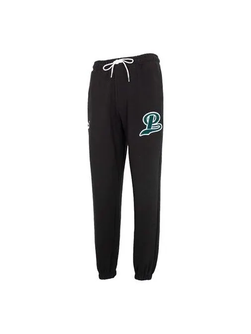 Брюки team sweatpants 'black green' Puma — изображение 1 из 4, черный/зеленый