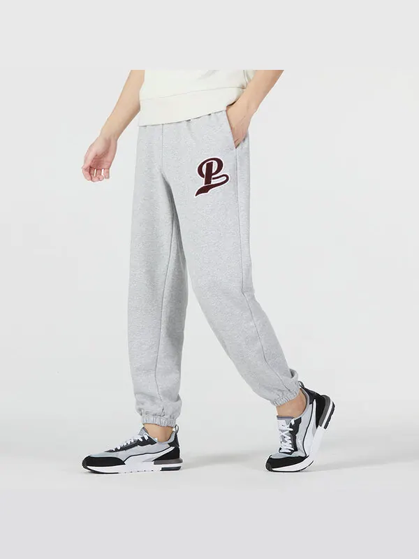 Брюки team sweatpants 'grey' Puma — изображение 3 из 4, серый/черный
