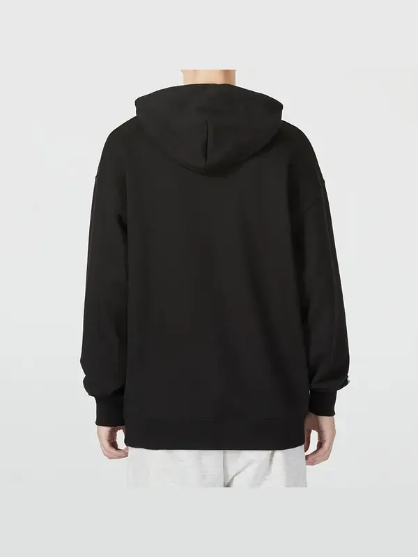 Толстовка team hoodie 'black' Puma — изображение 3 из 4, черный/зеленый