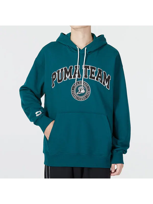 Толстовка team hoodie 'green' Puma — изображение 3 из 4, зеленый/черный
