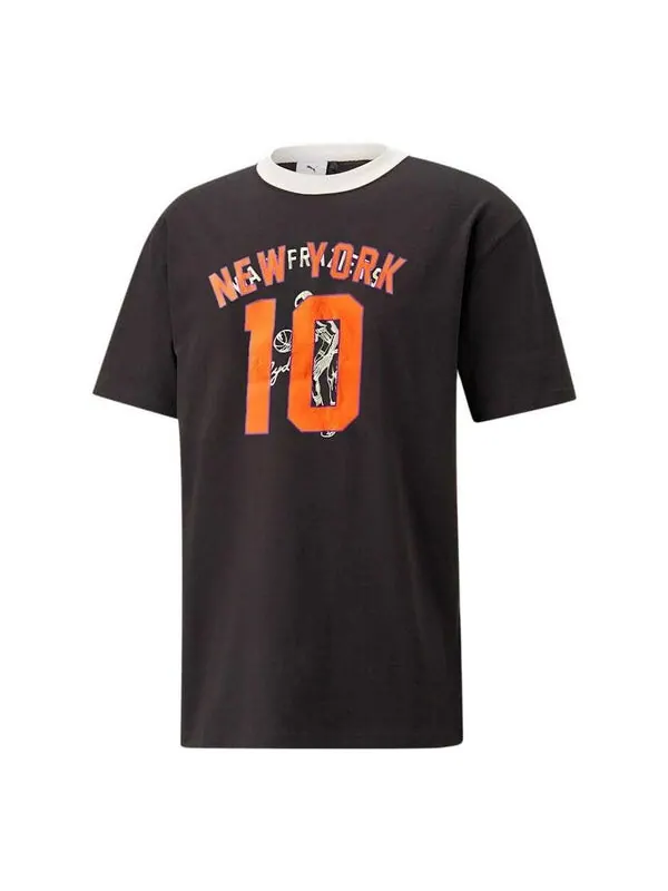 Футболка x rhuigi graphic tee 'black orange' Puma — изображение 1 из 1, черный/оранжевый