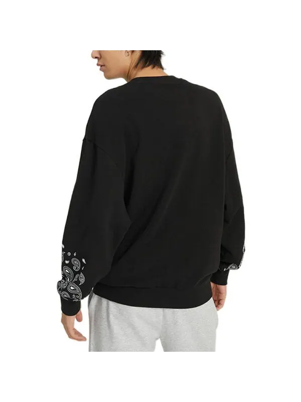 Свитер paisley graphic crew 'black' Puma — изображение 3 из 4, черный/белый
