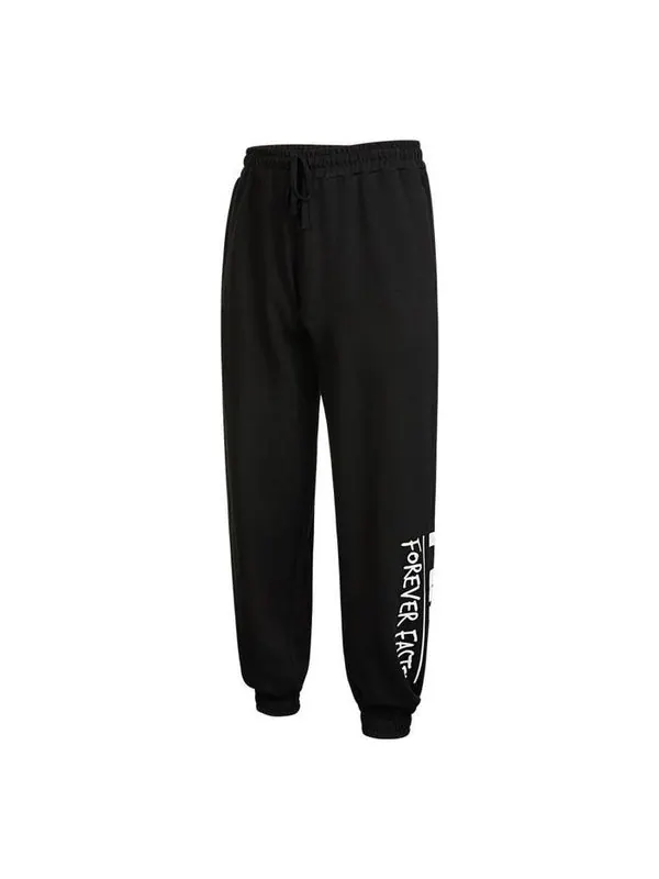 Брюки graphic track pants 'black' Puma — изображение 1 из 4, черный/белый