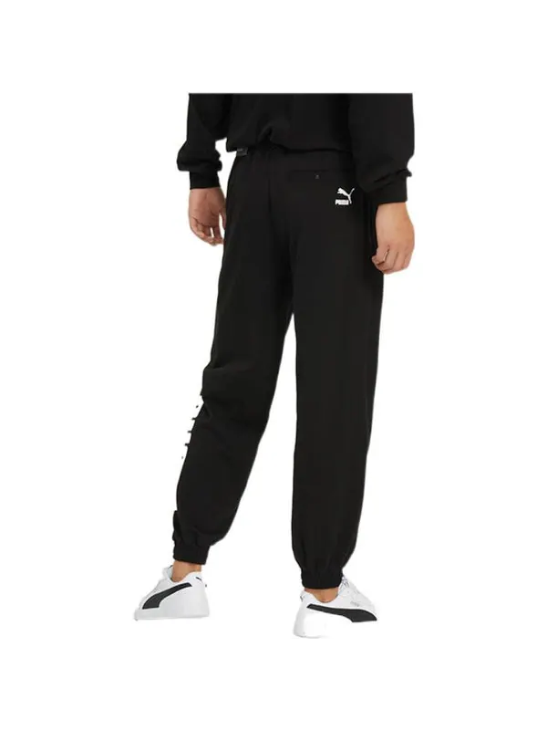 Брюки graphic track pants 'black' Puma — изображение 4 из 4, черный/белый