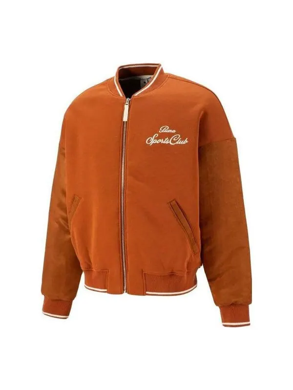Куртка select mmq baseball jacket 'brown' Puma — изображение 1 из 2, коричневый/белый