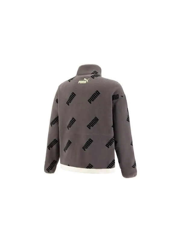 Свитер moduler half-zip sweater 'grey' Puma — изображение 2 из 2, коричневый/белый