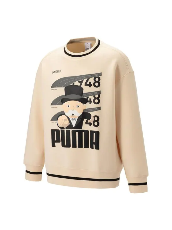 Свитер x staffonly x monopoly logo sweatshirt 'beige' Puma
