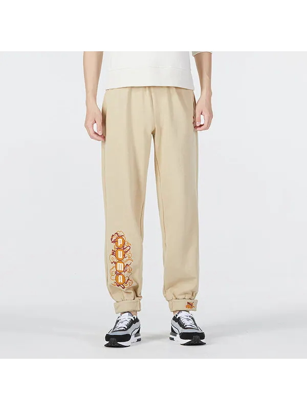 Брюки das cc label knit pants 'beige' Puma — изображение 3 из 4, бежевый/оранжевый