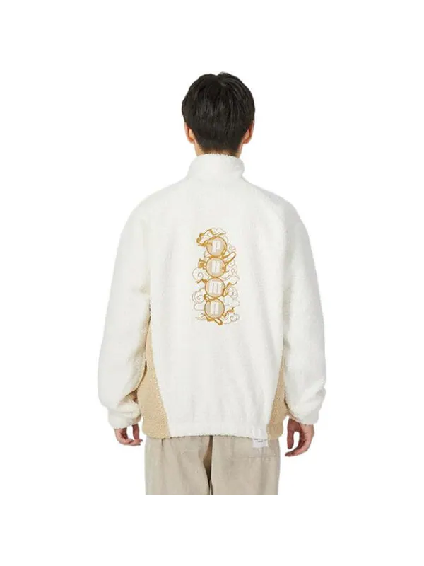 Куртка das cc stand collar jacket 'white' Puma — изображение 4 из 4, белый/бежевый