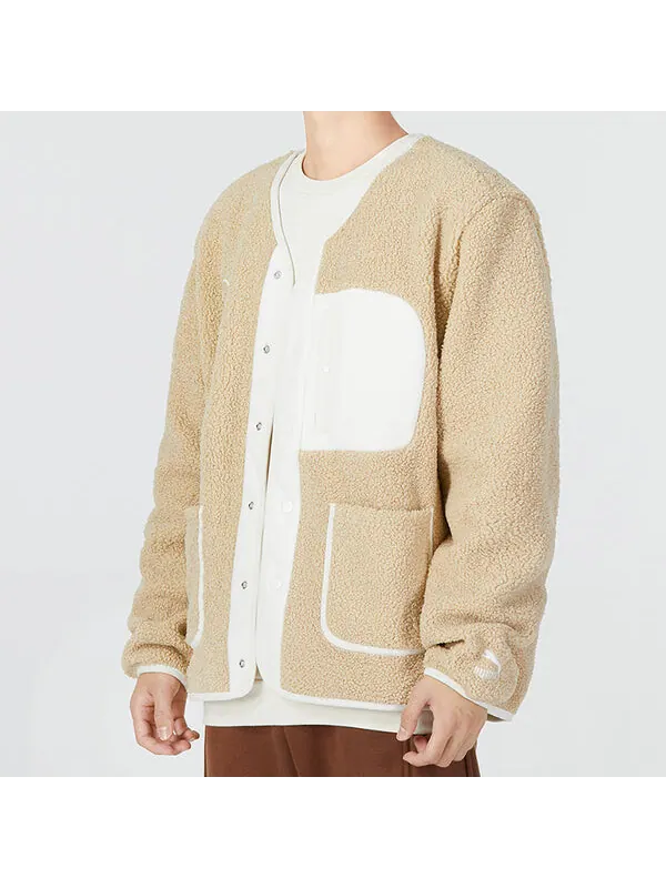 Куртка das cc stand collar jacket 'beige' Puma — изображение 4 из 4, бежевый/белый