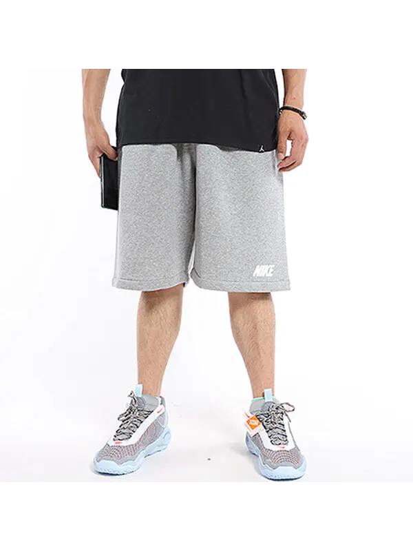 Шорты logo athleisure casual sports shorts gray Nike — изображение 3 из 4, серый