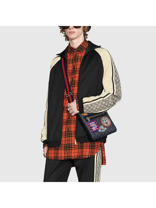 Куртка Gucci oversized plain knit jacket, свободная — изображение 2 из 4, черный/белый