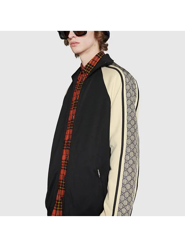 Куртка Gucci oversized plain knit jacket, свободная — изображение 3 из 4, черный/белый