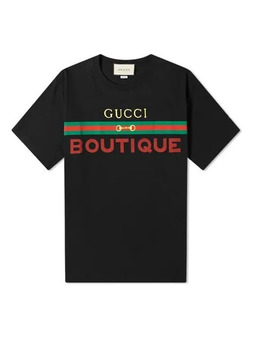 Футболка Gucci loose short sleeve black — изображение 1 из 4, черный