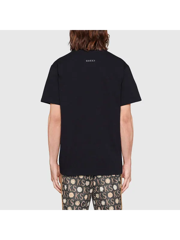 Футболка Gucci x Disney Donald Duck Print T-Shirt — изображение 4 из 4, черный