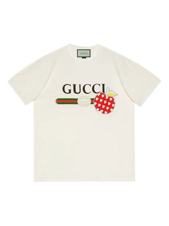 Футболка GUCCI Les Pommes T-shirt 'Ivory' — изображение 1 из 4, белый