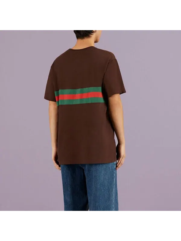Футболка Gucci Interlocking G Cotton T-Shirt 'White' — изображение 3 из 3, белый/мульти