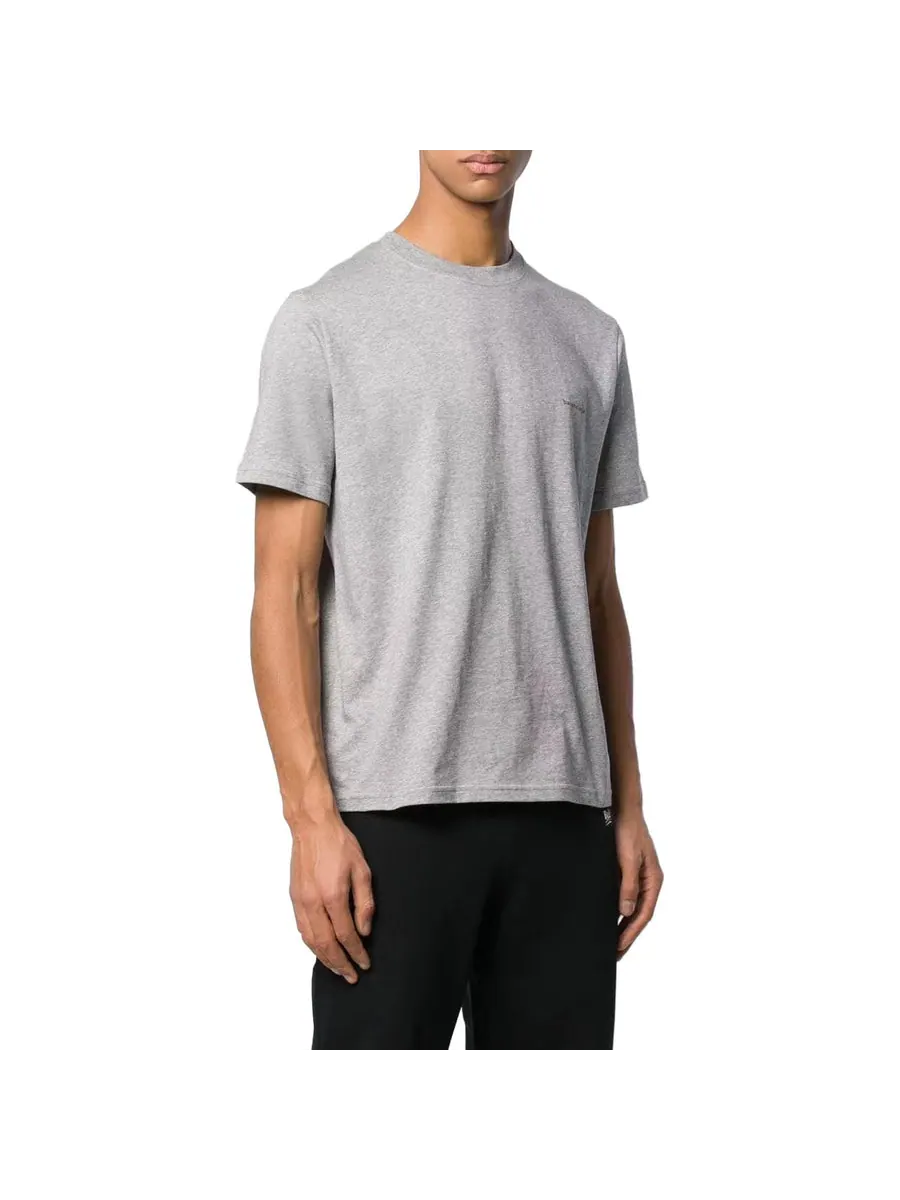 Футболка Balenciaga Small Logo Print Cotton T-Shirt 'Grey' — изображение 4 из 4, серый