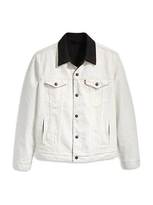 Куртка Levi's x Air Jordan Crossover reversible Casual Denim Jacket 'White Black' — изображение 1 из 4, белый