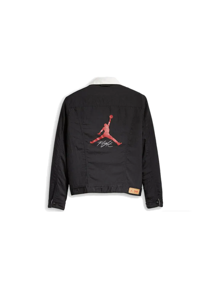 Куртка Levi's x Air Jordan Crossover reversible Casual Denim Jacket 'White Black' — изображение 4 из 4, белый