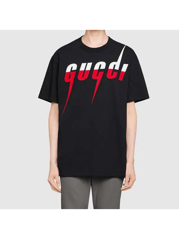Футболка Gucci Blade Printing Short Sleeve — изображение 2 из 4, черный