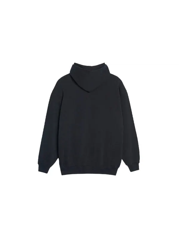 Свитер embroidered hoodie black Balenciaga — изображение 2 из 4, черный