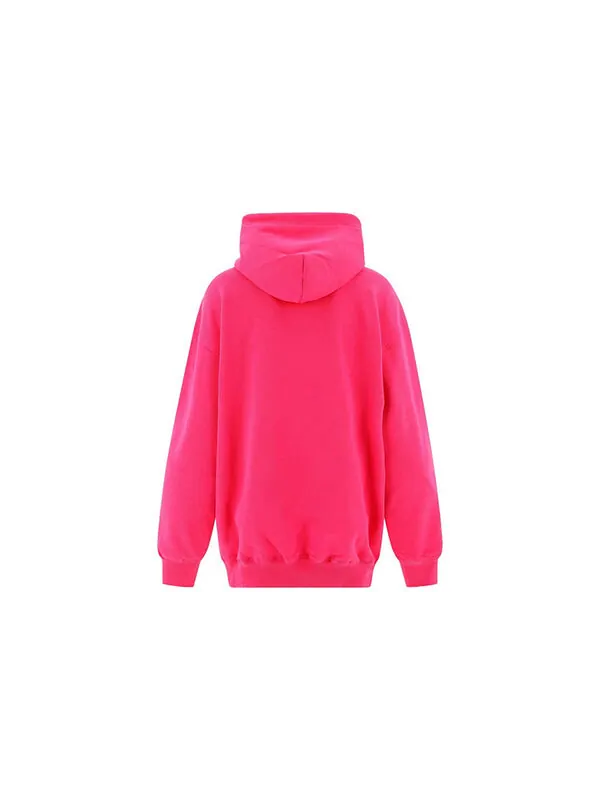 Свитер classic logo minimalistic solid color hoodie pink Balenciaga — изображение 2 из 4, розовый