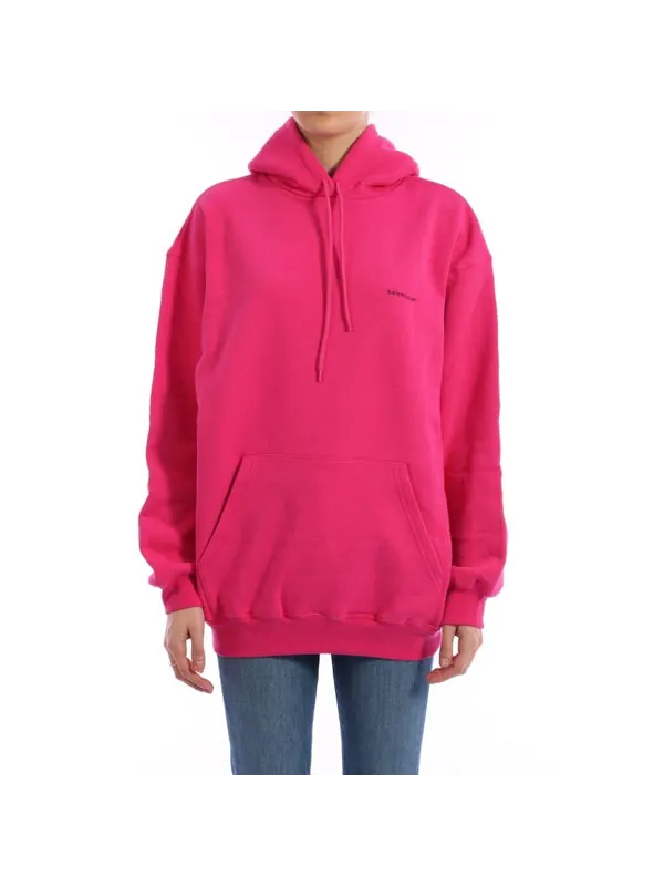 Свитер classic logo minimalistic solid color hoodie pink Balenciaga — изображение 3 из 4, розовый