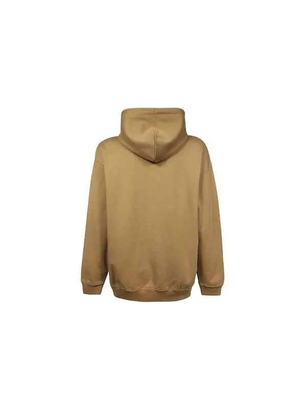 Толстовка logo embroidered hoodie 'khaki' Balenciaga — изображение 2 из 4, хаки