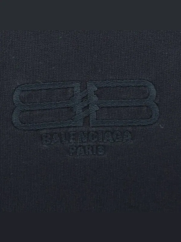 Толстовка bb medium fit hoodie 'washed black' Balenciaga — изображение 4 из 4, черный
