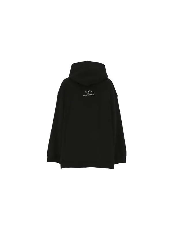 Толстовка new logo popover hoodie 'black white' Balenciaga — изображение 2 из 2, черный/белый