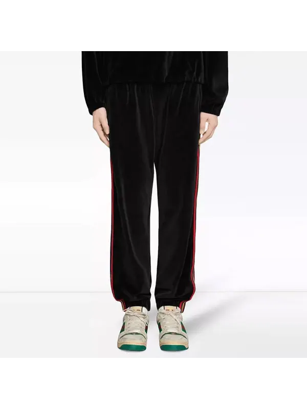 Брюки Gucci Chenille Jogging Pant with Patch — изображение 2 из 4, черный