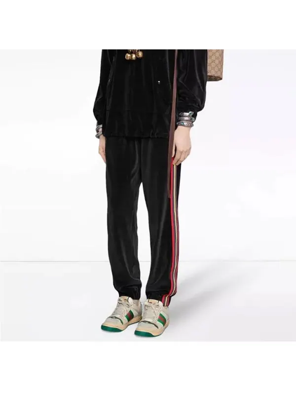 Брюки Gucci Chenille Jogging Pant with Patch — изображение 4 из 4, черный