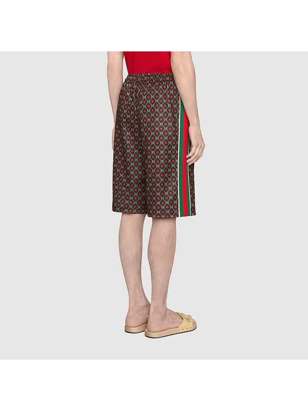 Шорты Gucci Star Print Track 'brown green red' — изображение 4 из 4