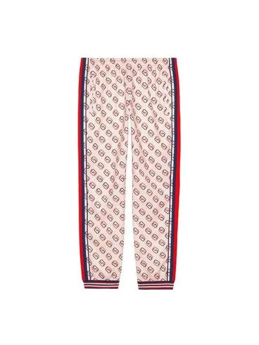 Брюки Gucci Interlocking GG Joggers — изображение 1 из 4, бежевый