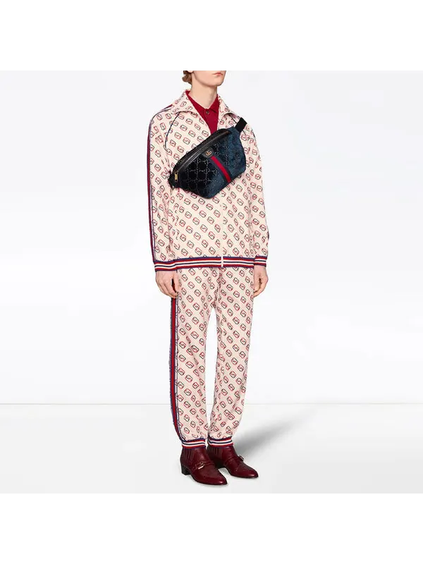 Брюки Gucci Interlocking GG Joggers — изображение 2 из 4, бежевый
