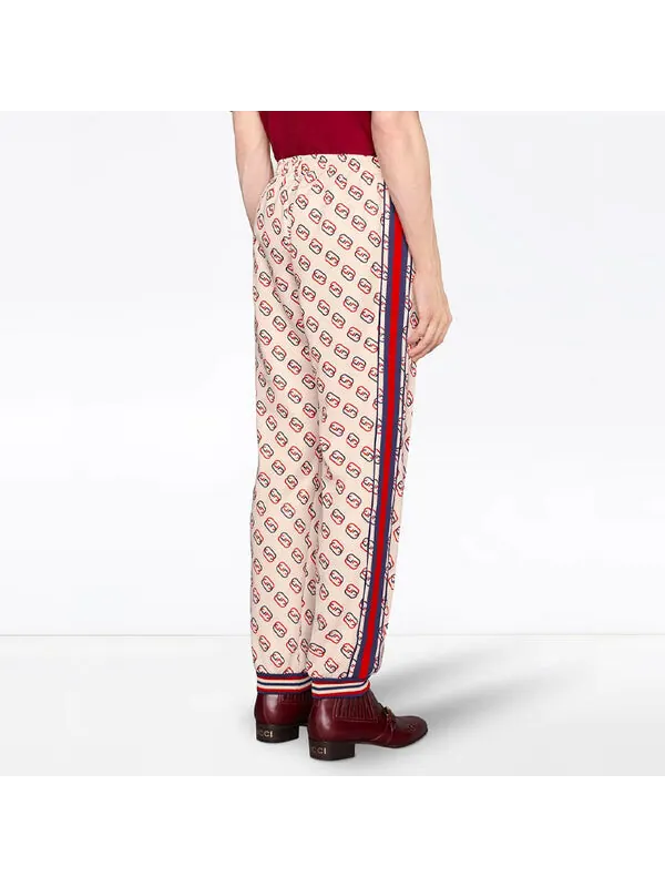 Брюки Gucci Interlocking GG Joggers — изображение 4 из 4, бежевый