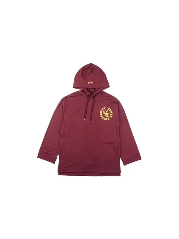 Толстовка x fenty by rihanna long sleeve hoodie 'burgundy' Puma — изображение 2 из 4, бордовый/желтый