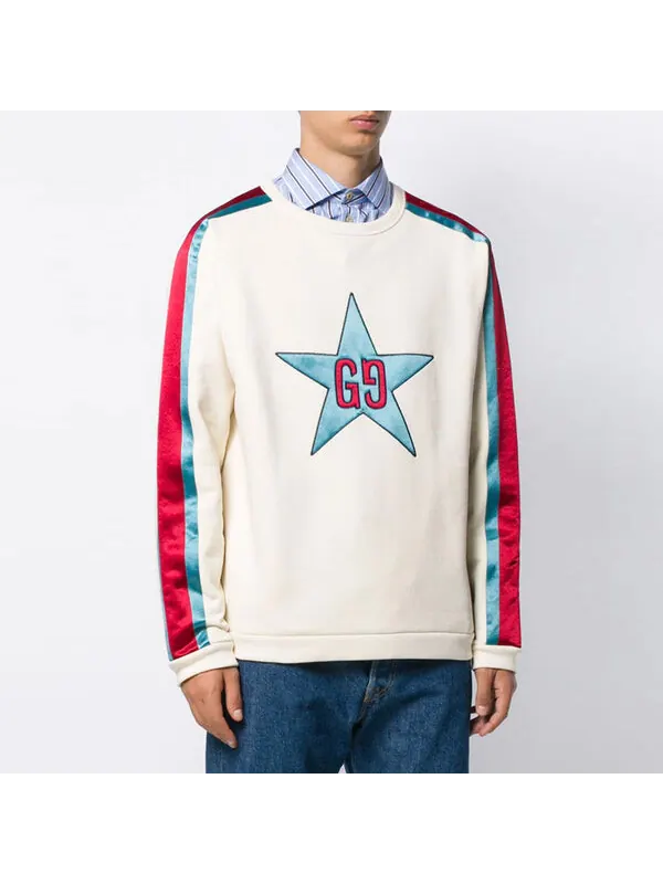 Толстовка Gucci Long Sleeves Cotton Logo — изображение 2 из 4, белый