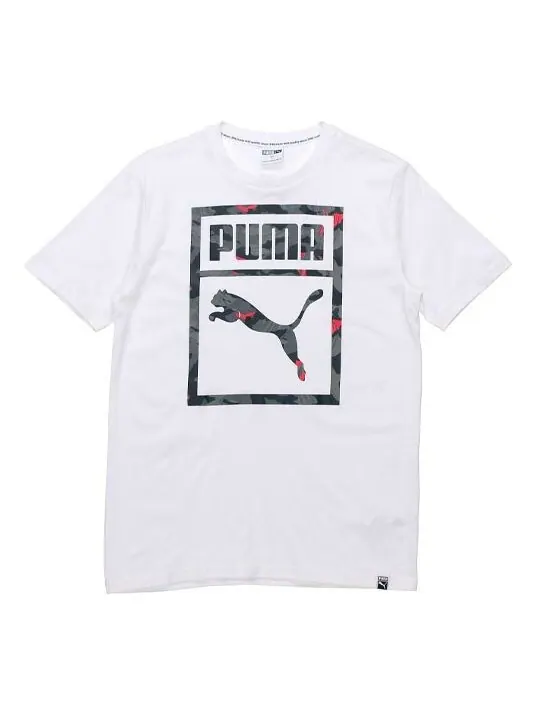 Футболка sports running short sleeve tee white Puma — изображение 1 из 2, белый
