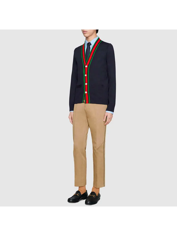 Кардиган Gucci из шерсти — изображение 2 из 4, синий