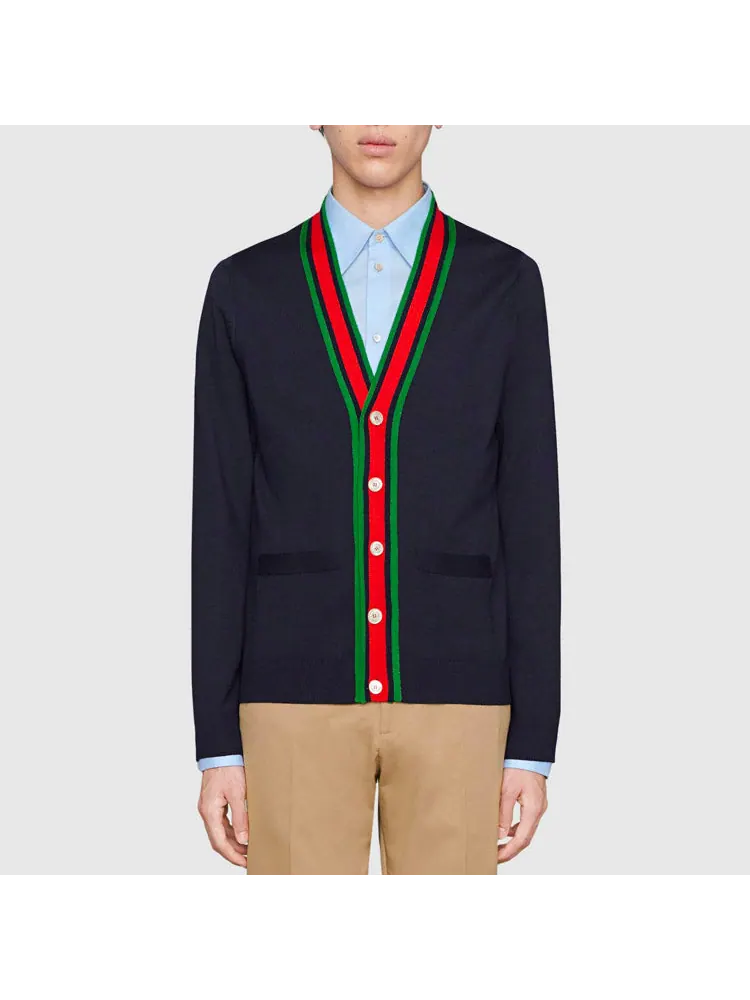 Кардиган Gucci из шерсти — изображение 3 из 4, синий